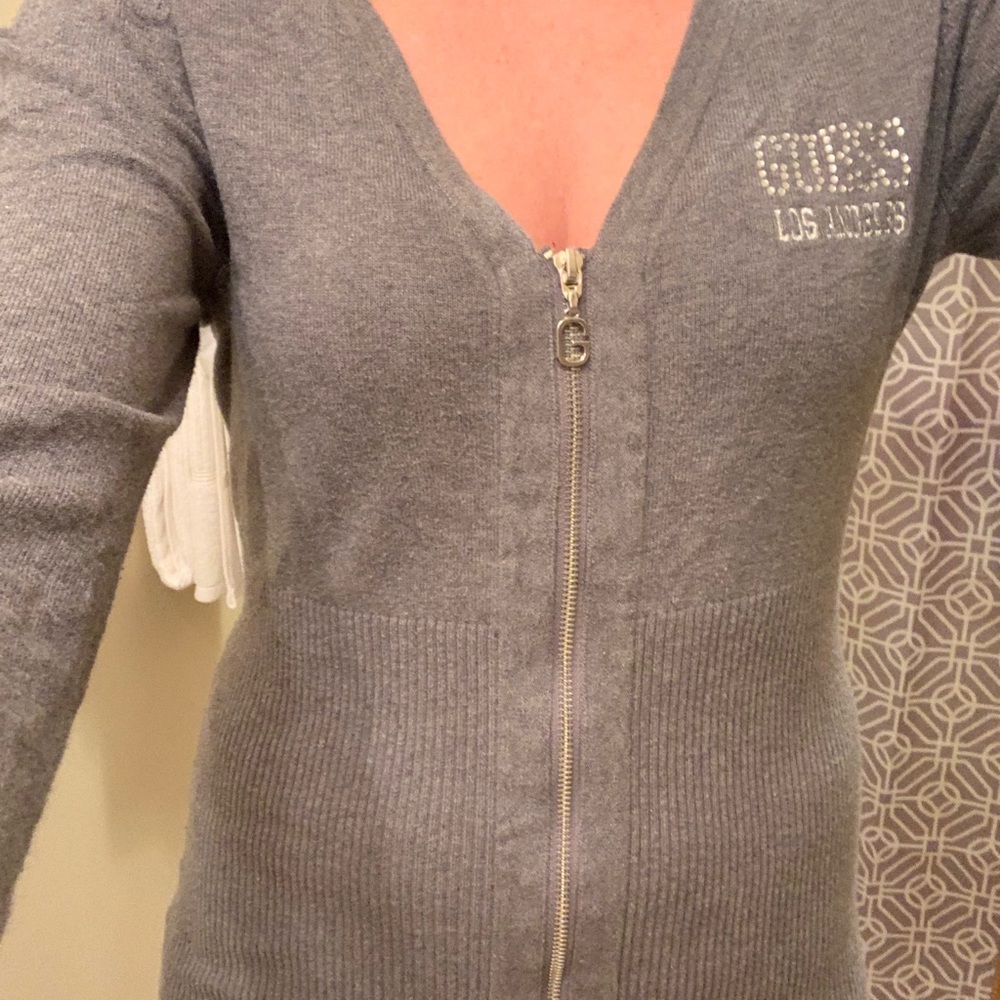 Guess zip up sweater